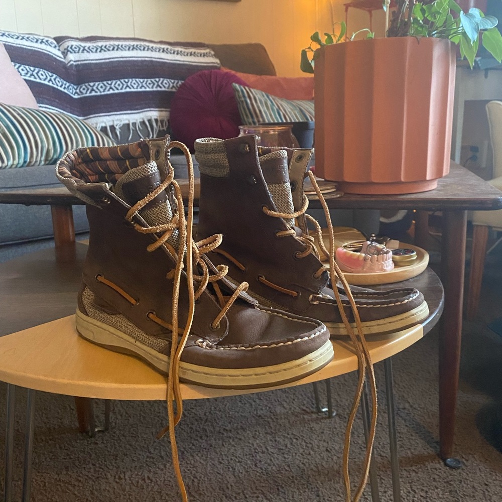 Sperry Hikerfish Nubuck Leather Mid Calf Boots